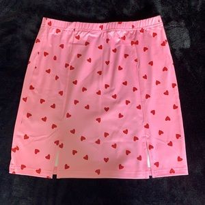 Pink Cropped Skirt Shein